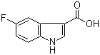5-氟吲哚-3-甲酸分子结构 (CAS 23077-43-2)