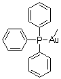 甲基(三苯基膦)金(I)分子结构 (CAS 23108-72-7)