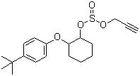 structure of CAS# 2312-35-8, Propargite;2-(4-tert-Butylphenoxy)cyclohexyl 2-propynyl sulfite; 2-(4-(1,1-Dimethylethyl)phenoxy)cyclohexyl 2-propynyl sulfite; Omite