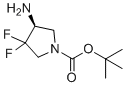 structure of CAS# 2381400-91-3, 2-Methyl-2-propanyl (4S)-4-amino-3,3-difluoro-1-pyrrolidinecarboxylate;(4S)-4-Amino-3,3-difluoro-1-pyrrolidinecarboxylate de 2-méthyl-2-propanyle