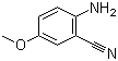 structure of CAS# 23842-82-2, 2-Cyano-4-methoxyaniline;2-Amino-5-methoxybenzonitrile; 5-Methoxyanthranilonitrile; 6-Amino-m-anisonitrile