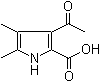 3-Acetyl-4,5-dimethyl-1H-pyrrole-2-carboxylic acid molecular structure (CAS 2386-33-6)