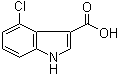 4-Chloro-1H-indole-3-carboxylic acid molecular structure (CAS 23872-36-8)