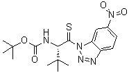 [(1S)-2,2-Dimethyl-1-[(6-nitro-1H-benzotriazol-1-yl)thioxomethyl]propyl]carbamic acid 1,1-dimethylethyl ester molecular structure (CAS 242483-79-0)