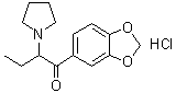1-(1,3-Benzodioxol-5-yl)-2-(1-pyrrolidinyl)-1-butanone hydrochloride molecular structure (CAS 24622-60-4)