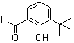 structure of CAS# 24623-65-2, 3-(tert-Butyl)-2-hydroxybenzaldehyde;2-Hydroxy-3-tert-butylbenzaldehyde; 3-t-Butyl-2-hydroxybenzaldehyde; 3-tert-Butylsalicylaldehyde