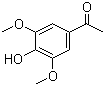 structure of CAS# 2478-38-8, Acetosyringone;4'-Hydroxy-3',5'-dimethoxyacetophenone; 3',5'-Dimethoxy-4'-hydroxyacetophenone