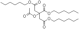 Trihexyl O-acetylcitrate molecular structure (CAS 24817-92-3)