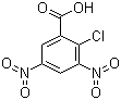 结构式 CAS# 2497-91-8, 2-氯-3,5-二硝基苯甲酸