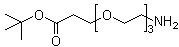 结构式 CAS# 252881-74-6, 3-[2-[2-(2-氨基乙氧基)乙氧基]乙氧基]丙酸叔丁酯