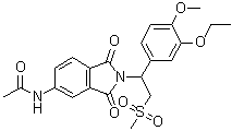 N-[2-[1-(3-Ethoxy-4-methoxyphenyl)-2-(methylsulfonyl)ethyl]-2,3-dihydro-1,3-dioxo-1H-isoindol-5-yl]acetamide molecular structure (CAS 253168-87-5)