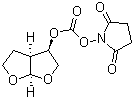 Carbonic acid 2,5-dioxo-1-pyrrolidinyl [(3R,3aS,6aR)-hexahydrofuro[2,3-b]furan-3-yl] ester molecular structure (CAS 253265-97-3)