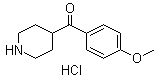 4-(4-甲氧基苯甲酰基)哌啶盐酸盐分子结构 (CAS 25519-82-8)