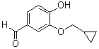 3-环丙基甲氧基-4-羟基苯甲醛分子结构 (CAS 25934-52-5)