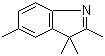 结构式 CAS# 25981-82-2, 2,3,3,5-四甲基吲哚; 2,3,3,5-四甲基-3H-吲哚