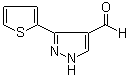 3-(噻吩-2-基)-1H-吡唑-4-甲醛分子结构 (CAS 26033-27-2)