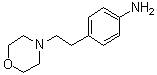 structure of CAS# 262368-47-8, 4-(2-Morpholinoethyl)aniline;4-(2-Morpholinoethyl)phenylamine; 4-[2-(4-Morpholinyl)ethyl]aniline