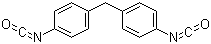 Methylenediphenyl diisocyanate molecular structure (CAS 26447-40-5)