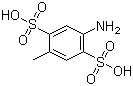 结构式 CAS# 26585-57-9, 4-甲基苯胺-2,5-二磺酸
