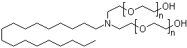 N,N-Bis[poly(oxyethylene)]stearylamine molecular structure (CAS 26635-92-7)