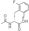 结构式 CAS# 266360-56-9, N-乙酰基-2,6-二氟-D-苯丙氨酸