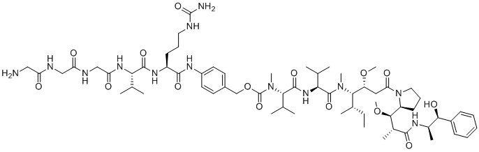 结构式 CAS# 2684216-48-4, Gly3-VC-PAB-MMAE