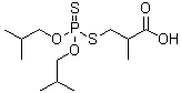 3-[[Bis(2-methylpropoxy)phosphinothioyl]thio]-2-methylpropanoic acid molecular structure (CAS 268567-32-4)