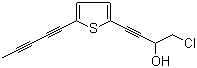 结构式 CAS# 26905-70-4, 1-氯-4-(5-(1,3-戊二炔基)-2-噻吩基)-3-丁炔-2-醇