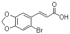 3-(6-溴苯并-1,3-二恶茂-5-基)丙烯酸分子结构 (CAS 27452-00-2)