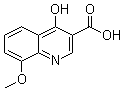 结构式 CAS# 28027-18-1, 4-羟基-8-甲氧基-3-喹啉羧酸