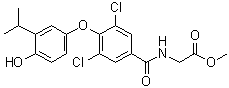 N-[3,5-Dichloro-4-[4-hydroxy-3-(1-methylethyl)phenoxy]benzoyl]glycine methyl ester molecular structure (CAS 280779-39-7)