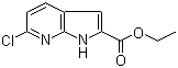 Ethyl 6-chloro-1H-pyrrolo[2,3-b]pyridine-2-carboxylate molecular structure (CAS 287384-84-3)