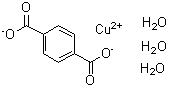1,4-Benzenedicarboxylic acid copper salt hydrate (1:1:3) molecular structure (CAS 28758-10-3)