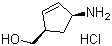 结构式 CAS# 287717-44-6, (1R,4S)-4-氨基-2-环戊烯-1-甲醇盐酸盐