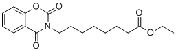 乙基8-(2,4-二氧代-2H-苯并[E][1,3]恶嗪-3(4H)-基)辛酸酯分子结构 (CAS 287935-37-9)