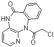 5,11-Dihydro-11-chloroacetyl-6H-pyrido[2,3-b][1,4]benzodiazepine-6-one molecular structure (CAS 28797-48-0)