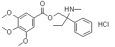 3,4,5-Trimethoxybenzoic acid 2-(methylamino)-2-phenylbutyl ester hydrochloride molecular structure (CAS 294882-33-0)