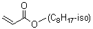 结构式 CAS# 29590-42-9, 2-丙烯酸异辛基酯