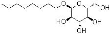 structure of CAS# 29781-80-4, 1-O-Octyl-alpha-D-glucopyranoside;Octyl alpha-glucoside; n-Octyl alpha-D-glucopyranoside; alpha-1-n-Octyl-D-glucopyranoside