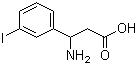 3-Amino-3-(3-iodophenyl)propanoic acid molecular structure (CAS 299169-95-2)