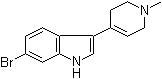 结构式 CAS# 301856-44-0, 6-溴-3-(1-甲基-1,2,3,6-四氢-4-吡啶基)-1H-吲哚