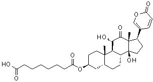 Arenobufagin 3-hemisuberate molecular structure (CAS 30219-16-0)