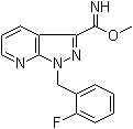 1-[(2-Fluorophenyl)methyl]-1H-pyrazolo[3,4-b]pyridine-3-carboximidic acid methyl ester molecular structure (CAS 304874-06-4)