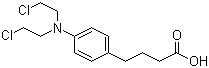 structure of CAS# 305-03-3, Chlorambucil;4-[Bis(2-chloroethyl)aminophenyl]butyric acid; 4-(p-(N,N-Di-2-chloroethyl)aminophenyl)butyric acid