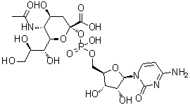 Cytidine 5'-monophosphate-N-acetylneuraminic acid molecular structure (CAS 3063-71-6)
