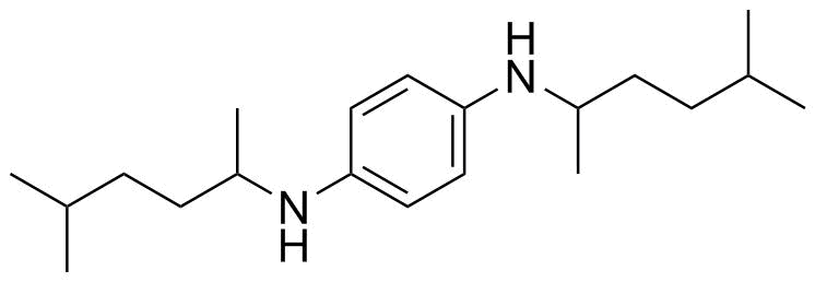 N,N'-Bis(1,4-dimethylpentyl)-1,4-benzenediamine molecular structure (CAS 3081-14-9)