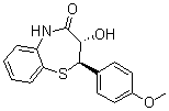 trans-2,3-Dihydro-3-hydroxy-2-(4-methoxyphenyl)-1,5-benzothiazepin-4(5H)-one molecular structure (CAS 30825-34-4)