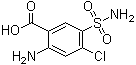 4-Chloro-5-sulfamylanthranilic acid molecular structure (CAS 3086-91-7)