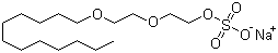 结构式 CAS# 3088-31-1, 月桂醇聚醚硫酸酯钠盐