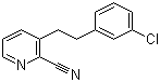 3-[2-(3-Chlorophenyl)ethyl]-2-pyridinecarbonitrile molecular structure (CAS 31255-57-9)
